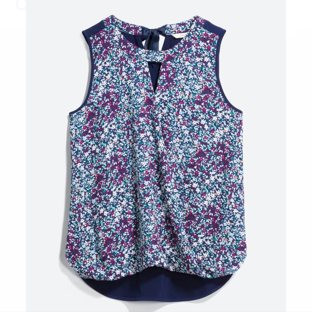 Blue With Flowers Blouse